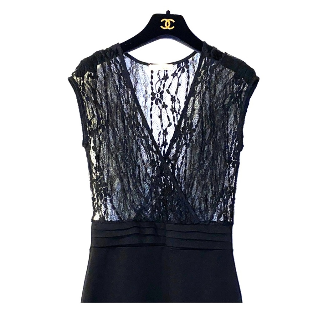 Black lace cocktail dress